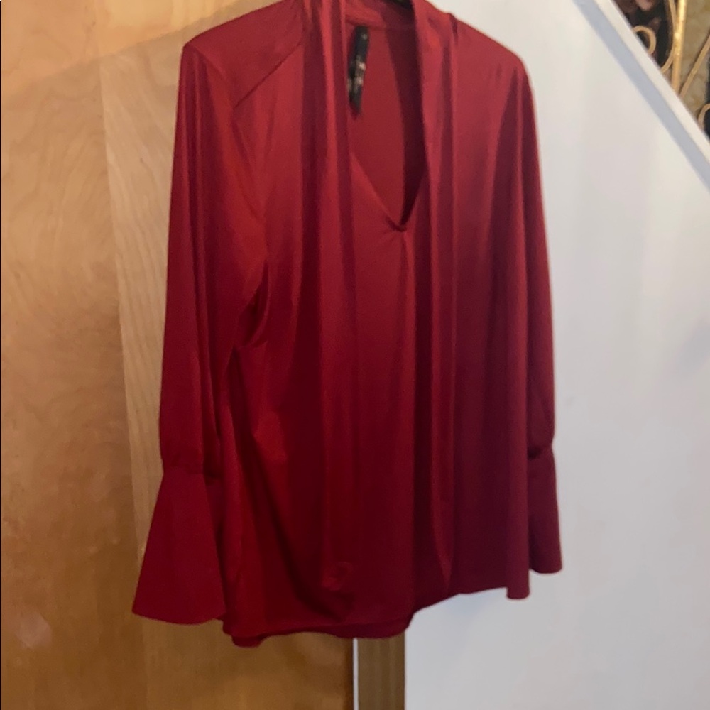 Melissa McCarthy Seven7 Red Blouse